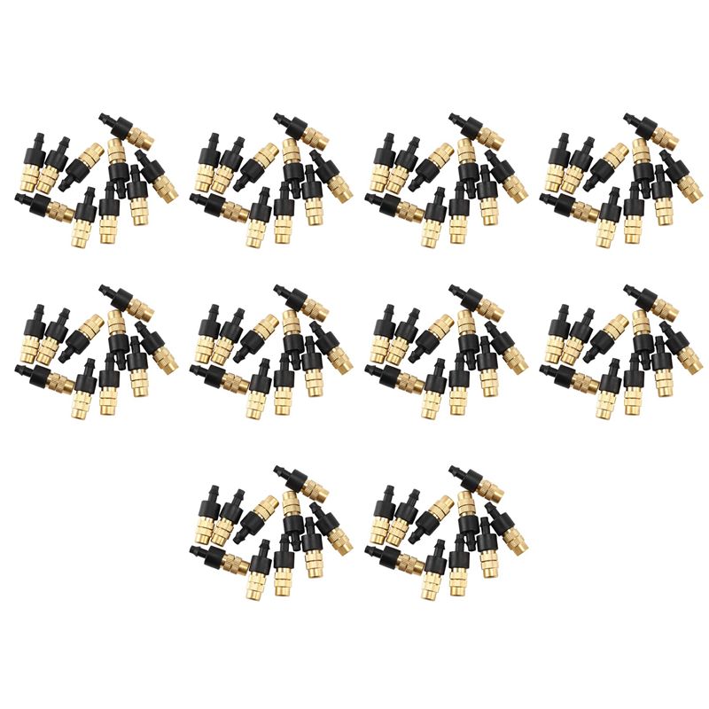 Nozzle Brass - AS94-100 ชิ้น หัวฉีดปรับระดับได้ สำหรับพ่นละอองน้ำในการทำสวน หัวฉีดน้ำทองเหลืองสำหรับรดน้ำ ใช้กับระบบชลประทาน