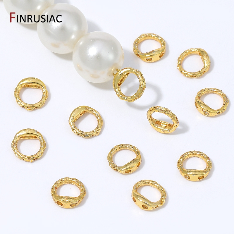 Nozzle Brass - ปลายลูกปัดแบบย้ำ ทำจากทองเหลืองชุบทองคำ 18K สำหรับทำสร้อยข้อมือ สร้อยคอ และเครื่องประดับทำมือ