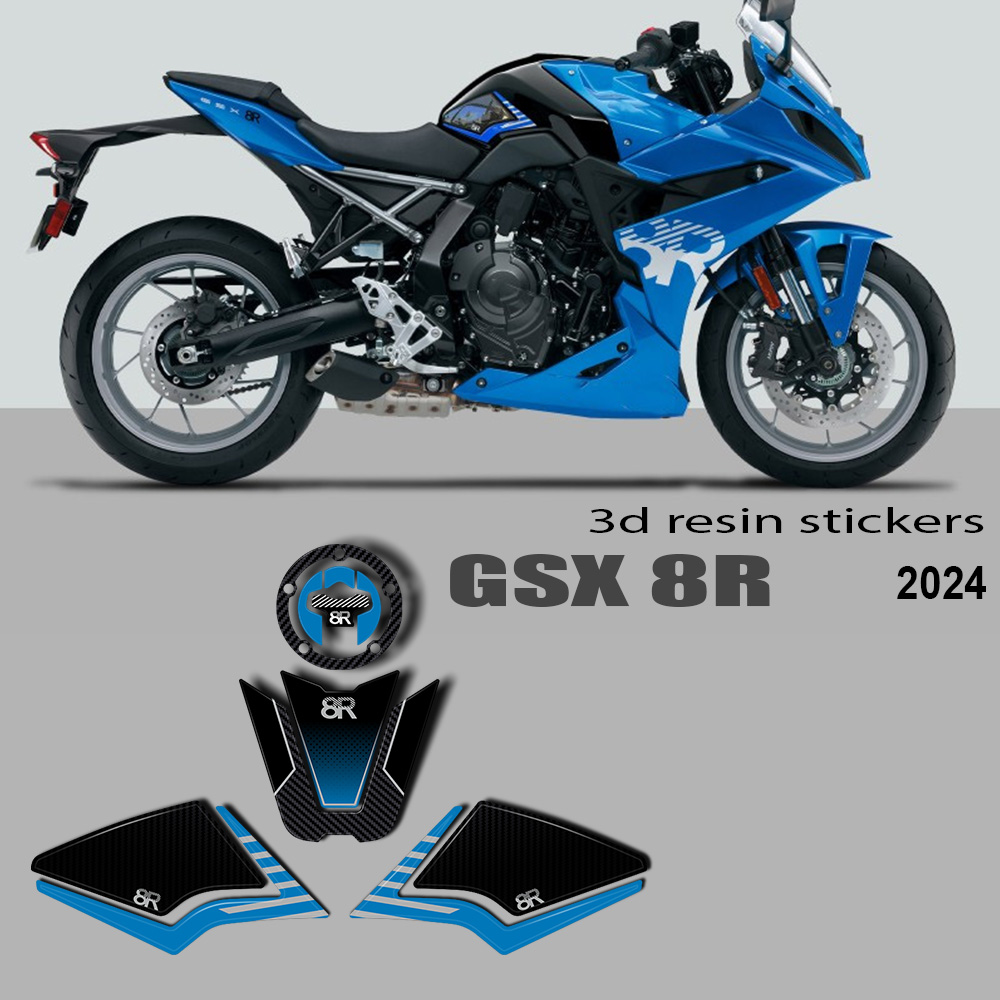 Resin Vat - ใหม่สำหรับ GSX8R GSX 8R มอเตอร์ไซค์แผ่นถังน้ำมันด้านข้างแผ่นป้องกัน3D เรซินสติกเกอร์สำหรับ