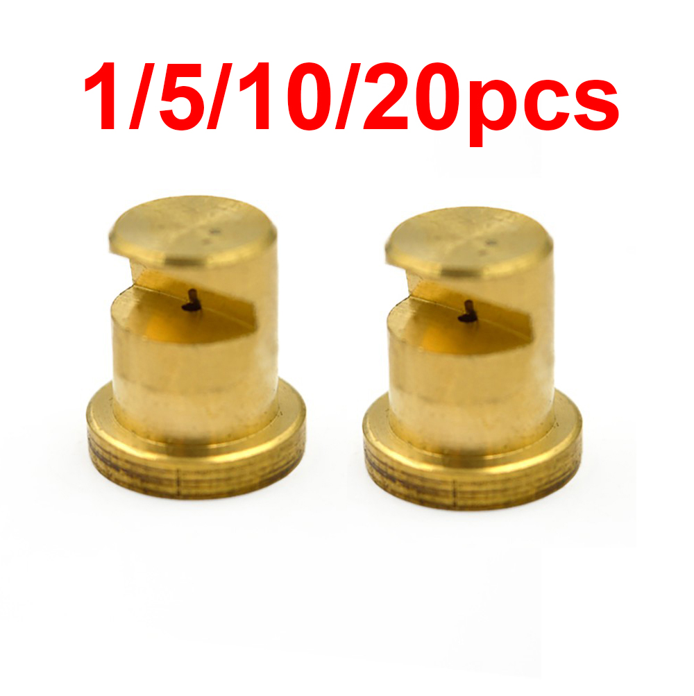 Nozzle Brass - หัวฉีดพ่นยาทางการเกษตร 1/5/10 ชิ้น, หัวฉีดพ่นแบบพัดลมมุมกว้างแรงดันสูง ทนลม ทำจากทองเหลือง