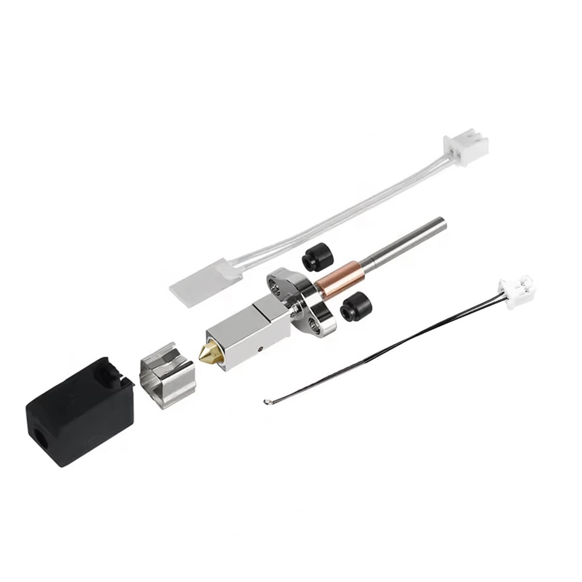 Hotend Assembly - ชุดอัพเกรดฮอตเอนด์สำหรับ K1C หัวฉีดเปลี่ยนได้ ทองเหลือง 0.4 มม.