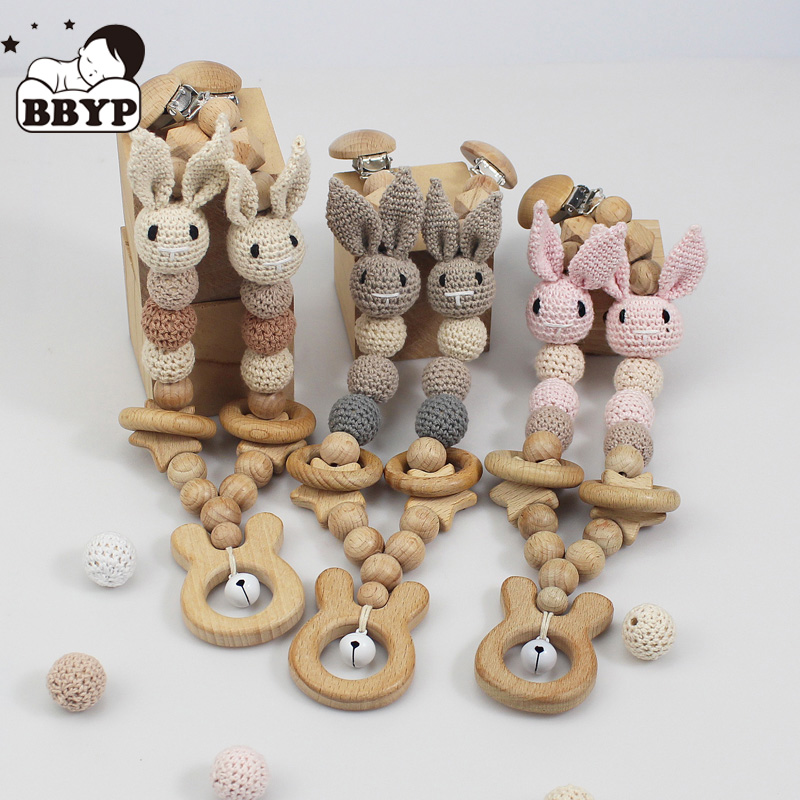 Carriage Bed - Baby Pram จี้ RattleWood Teether เตียงเด็กแขวน