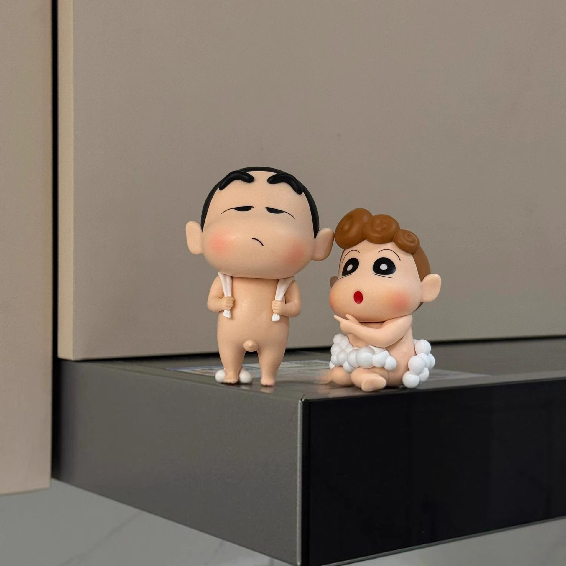Resin Vat - ชุดอาบน้ำลายการ์ตูนชินจังสุดน่ารัก ของตกแต่งห้องน้ำรูปตัวการ์ตูนขนาดเล็ก ของขวัญสุดสร้างสรรค์ทันสมัย