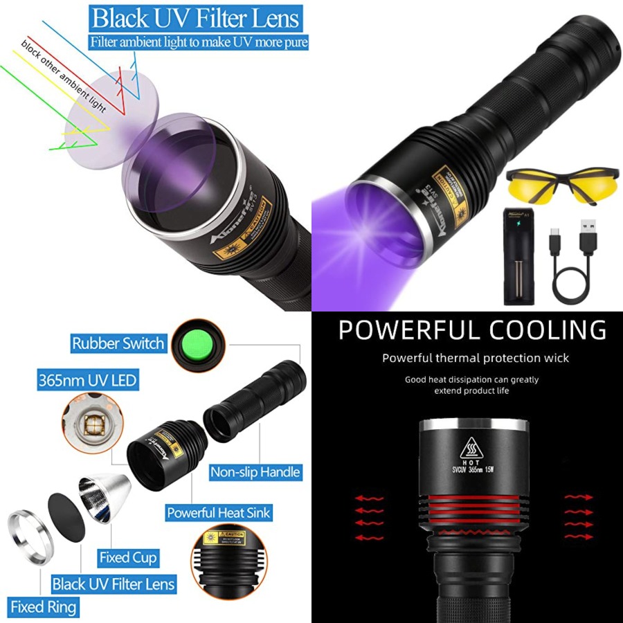 Uv Resin - ไฟฉาย UV SV13 15W 365nm แบบชาร์จได้