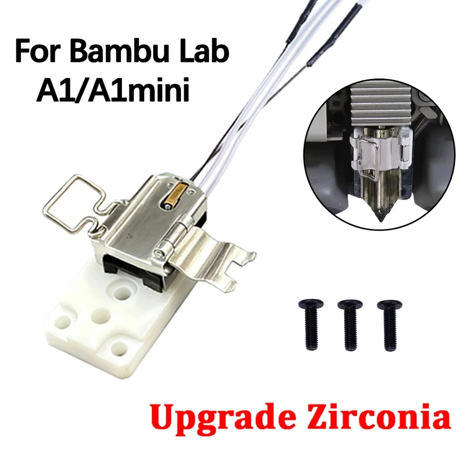 Hotend Assembly - ชุดอุปกรณ์ทำความร้อนแบบอัพเกรดสำหรับหัวฉีด Bambu Lab A1/A1mini ทนความร้อนสูง สำหรับ