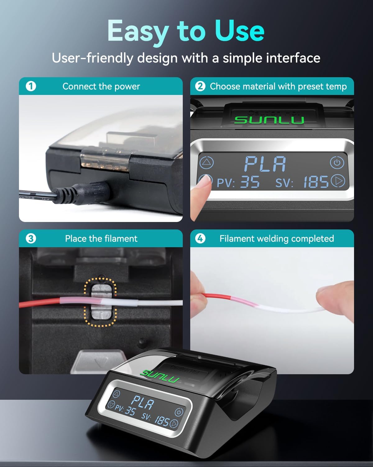 ตัวเชื่อมต่อเส้นพลาสติก SUNLU  - Petg Filament บทวิจารณ์และราคา