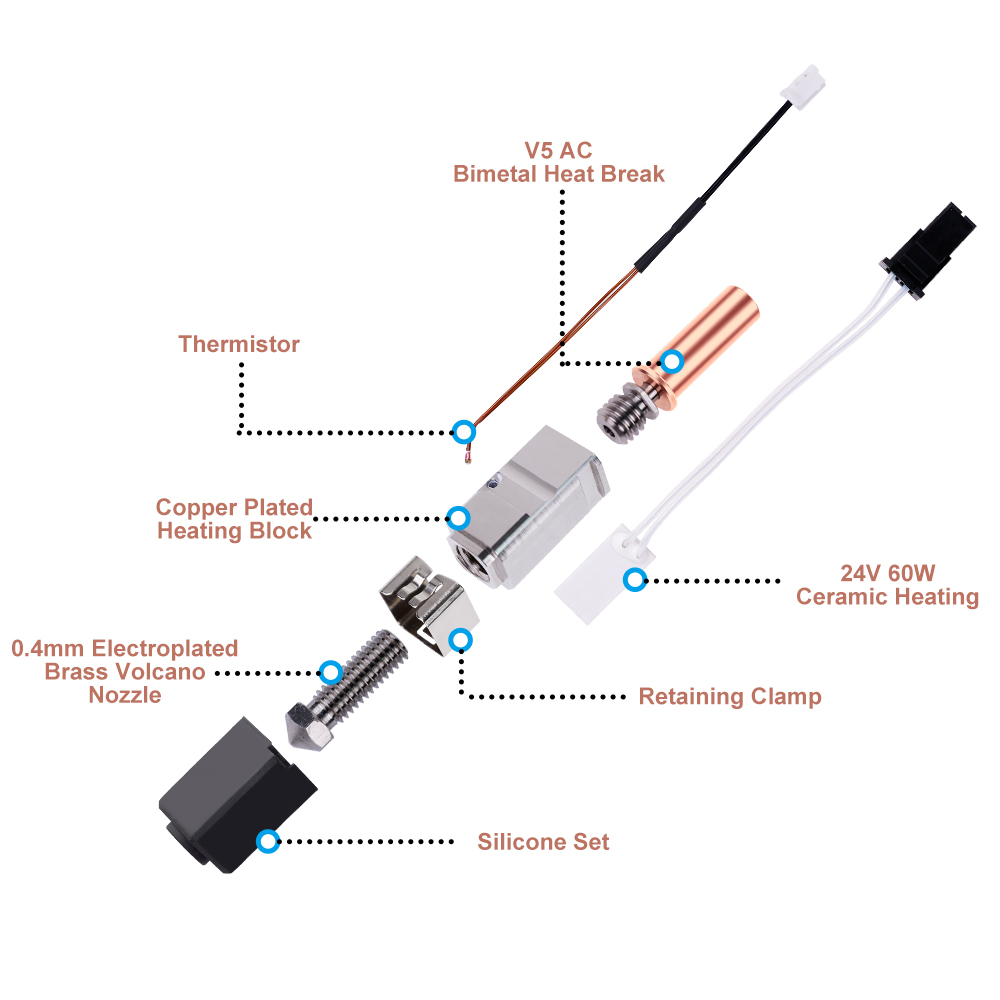 ชุดฮอตเอนด์สำหรับ Anycubic Kob - Hotend Assembly บทวิจารณ์และราคา