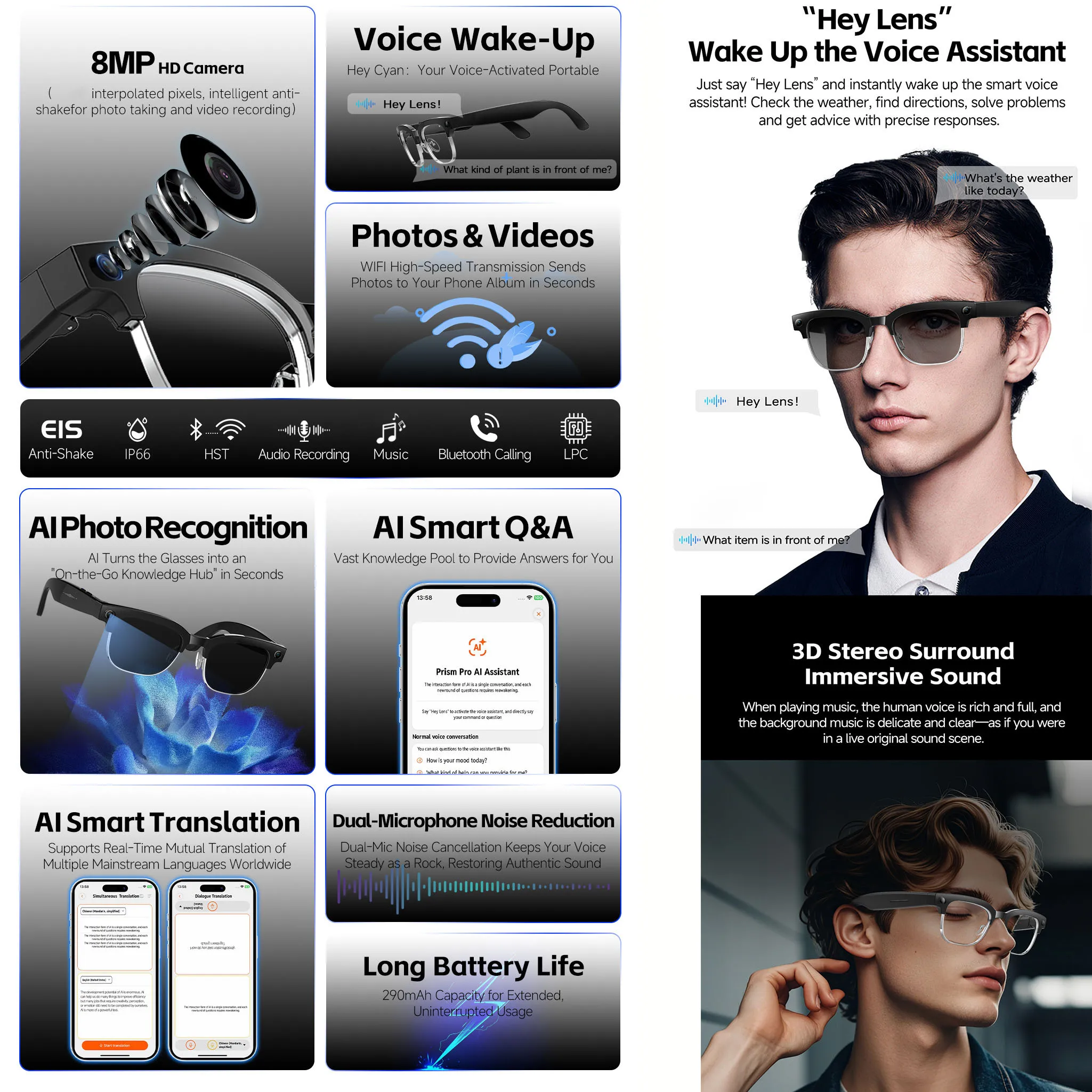 แว่นตาอัจฉริยะ AI พร้อมระบบสั่ - Bltouch บทวิจารณ์และราคา