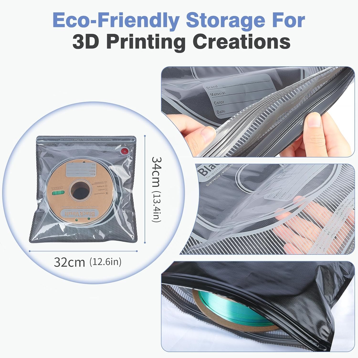 ถุงเก็บเส้นใย 3D สีดำ ถุงเก็บเ - Petg Filament บทวิจารณ์และราคา
