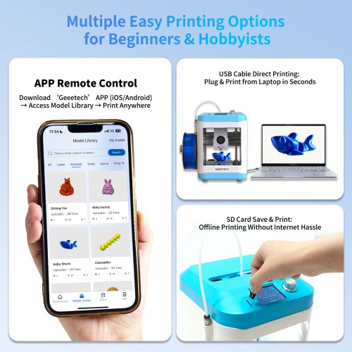เครื่องพิมพ์ 3 มิติ GeeTech EU - Fdm Printer บทวิจารณ์และราคา