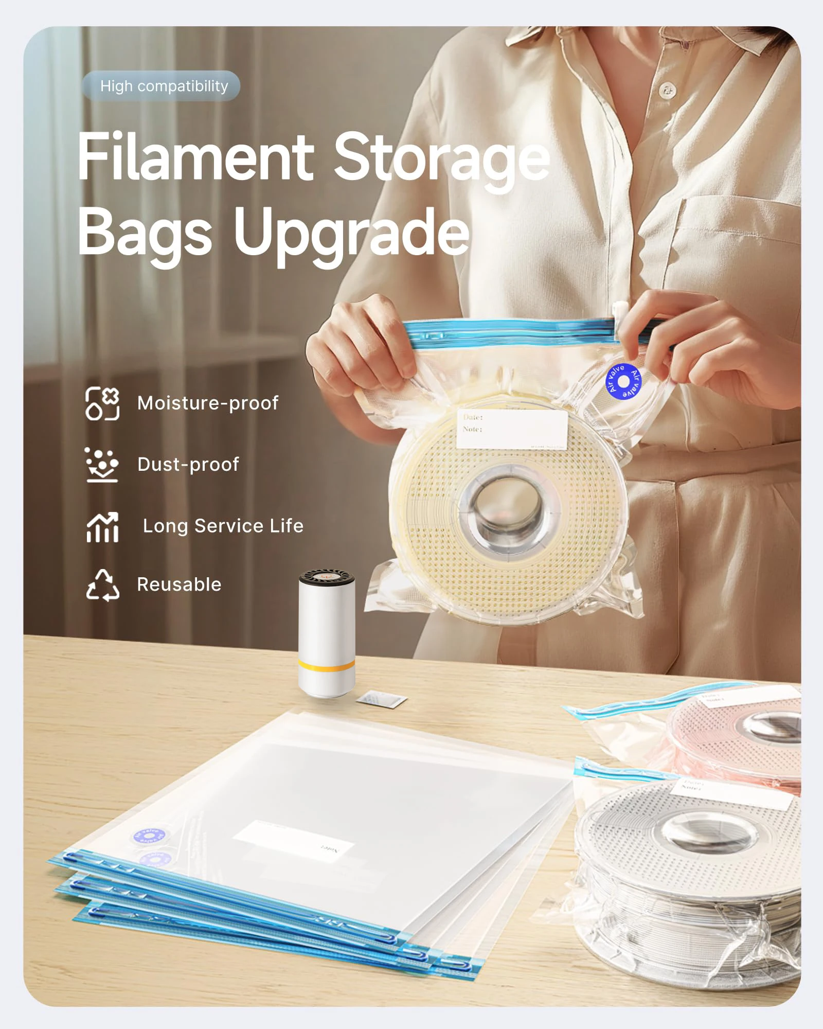 ถุงสูญญากาศใยเครื่องพิมพ์ 3D พ - Petg Filament บทวิจารณ์และราคา