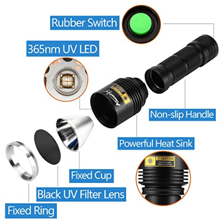 ไฟฉาย UV SV13 15W 365nm แบบชาร - Uv Resin บทวิจารณ์และราคา
